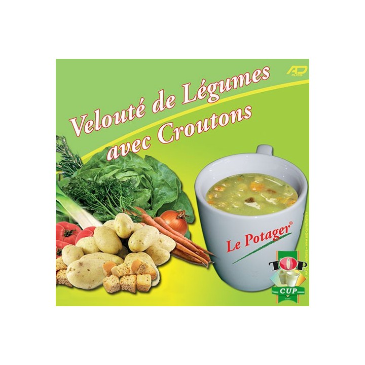 VELOUTÉ LÉGUMES CROÛTONS Gobelet Pré-Dosé.