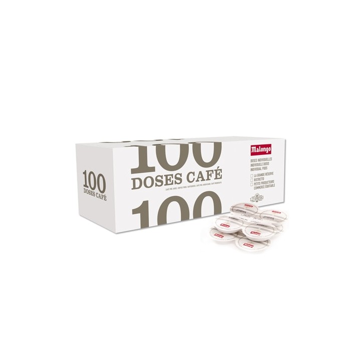 Carton Ristretto 100 dosettes Malongo ESE